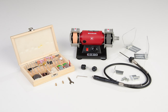 Disco Abrasivo Originale Einhell 75 Mm Per Smerigliatrice Doppia TC-XG 75 E TH-XG 75 - Grana K120, Attacco 10 Mm