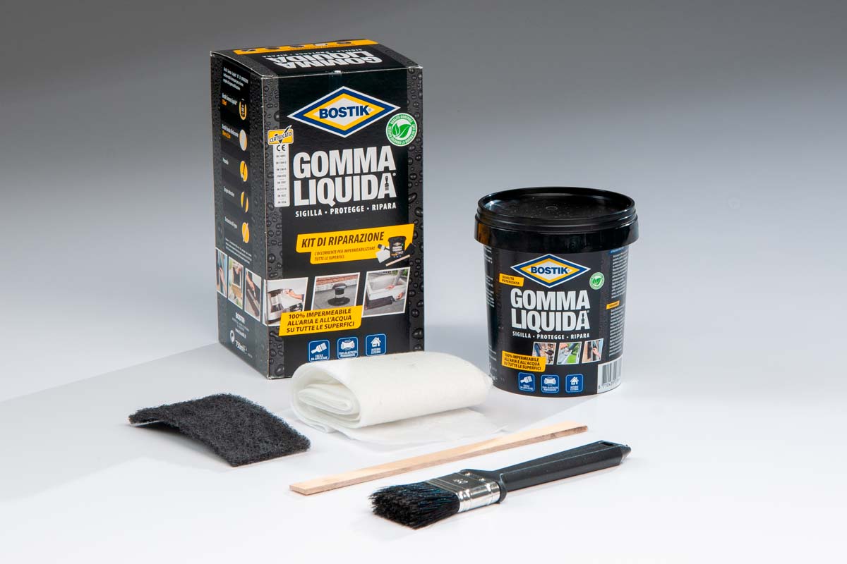 Kit di riparazione Bostik Gomma Liquida: l'occorrente in una confezione