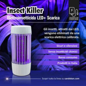 Insect Killer tecnologia led + scarica | Sandokan